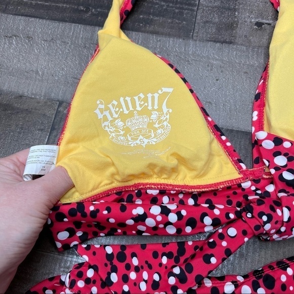 Seven7 Red Polka Dot Bikini size Medium - Picture 6 of 9